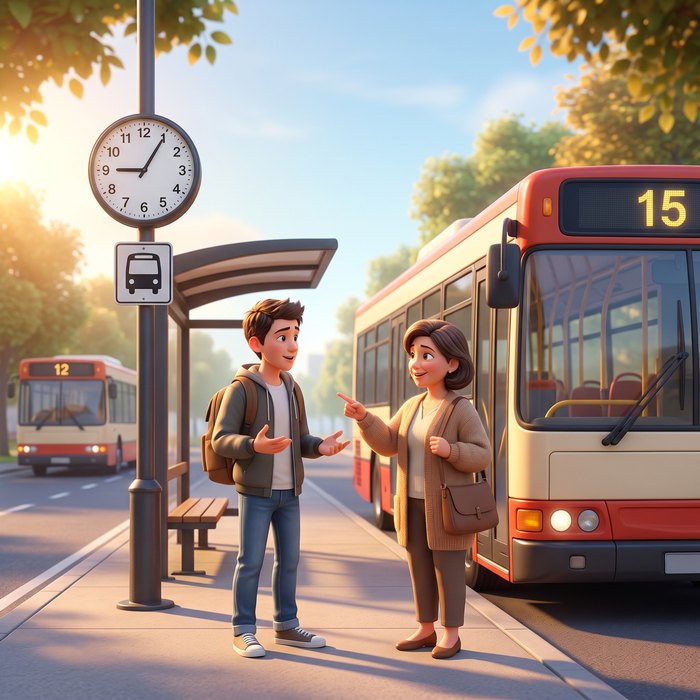 At the Bus Stop