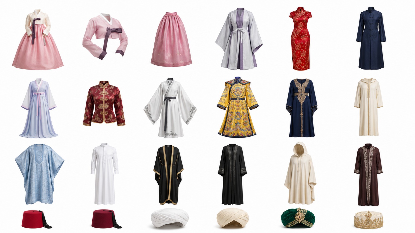 East Asian and Middle Eastern Clothing