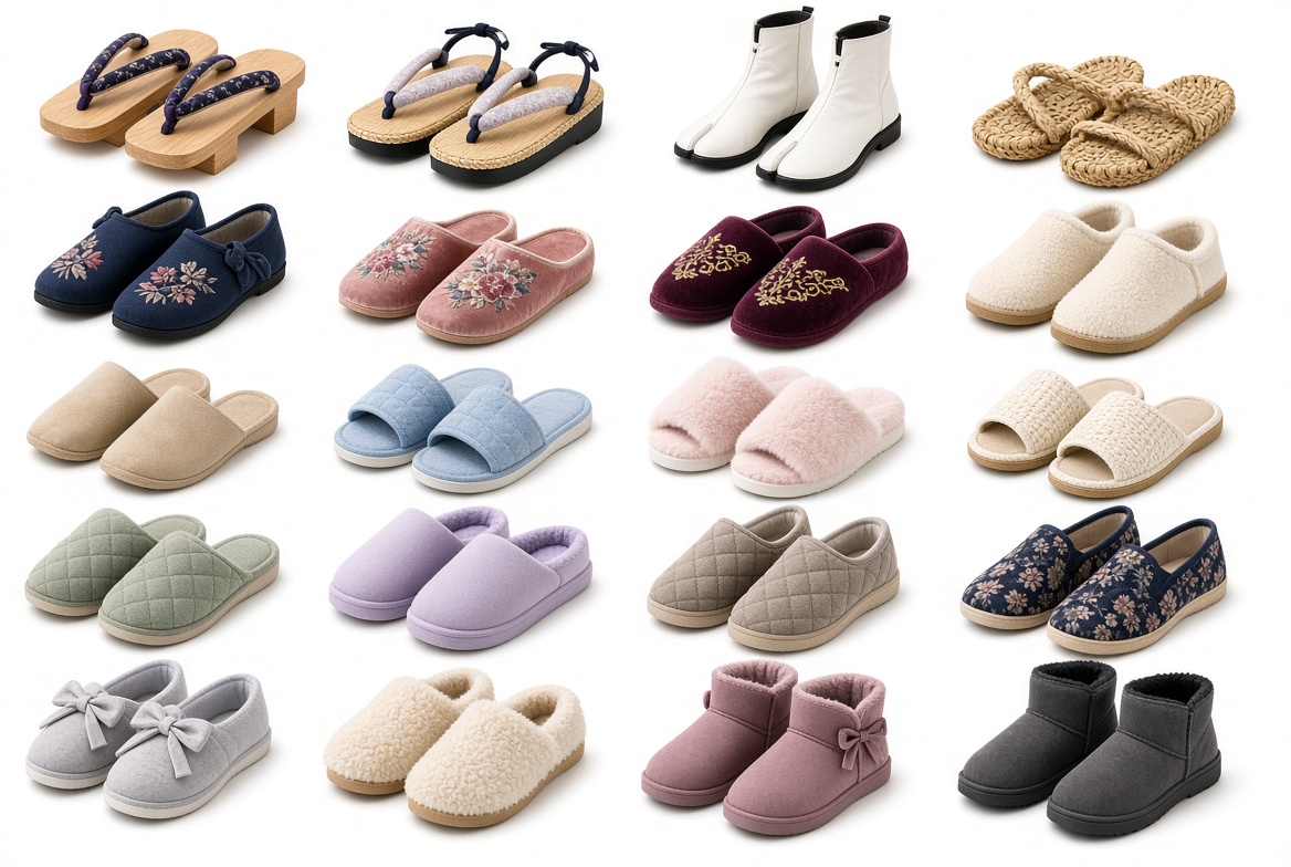Traditional footwear, slippers and house shoes