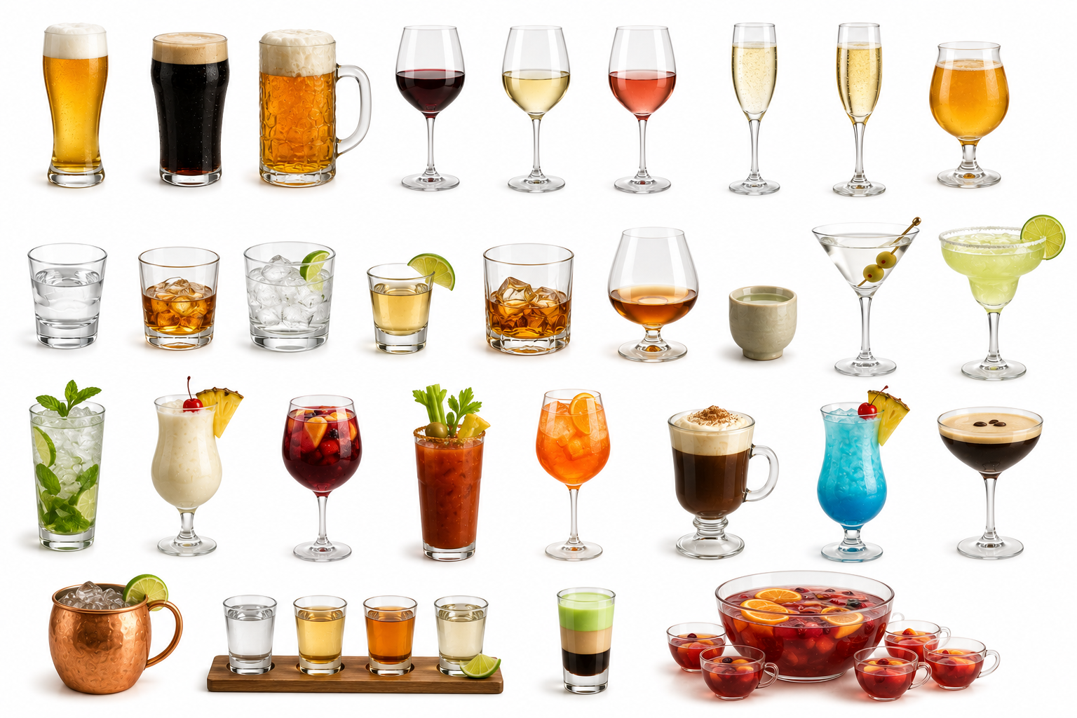 Alcoholic Drinks (Visually Distinct) — Drinks