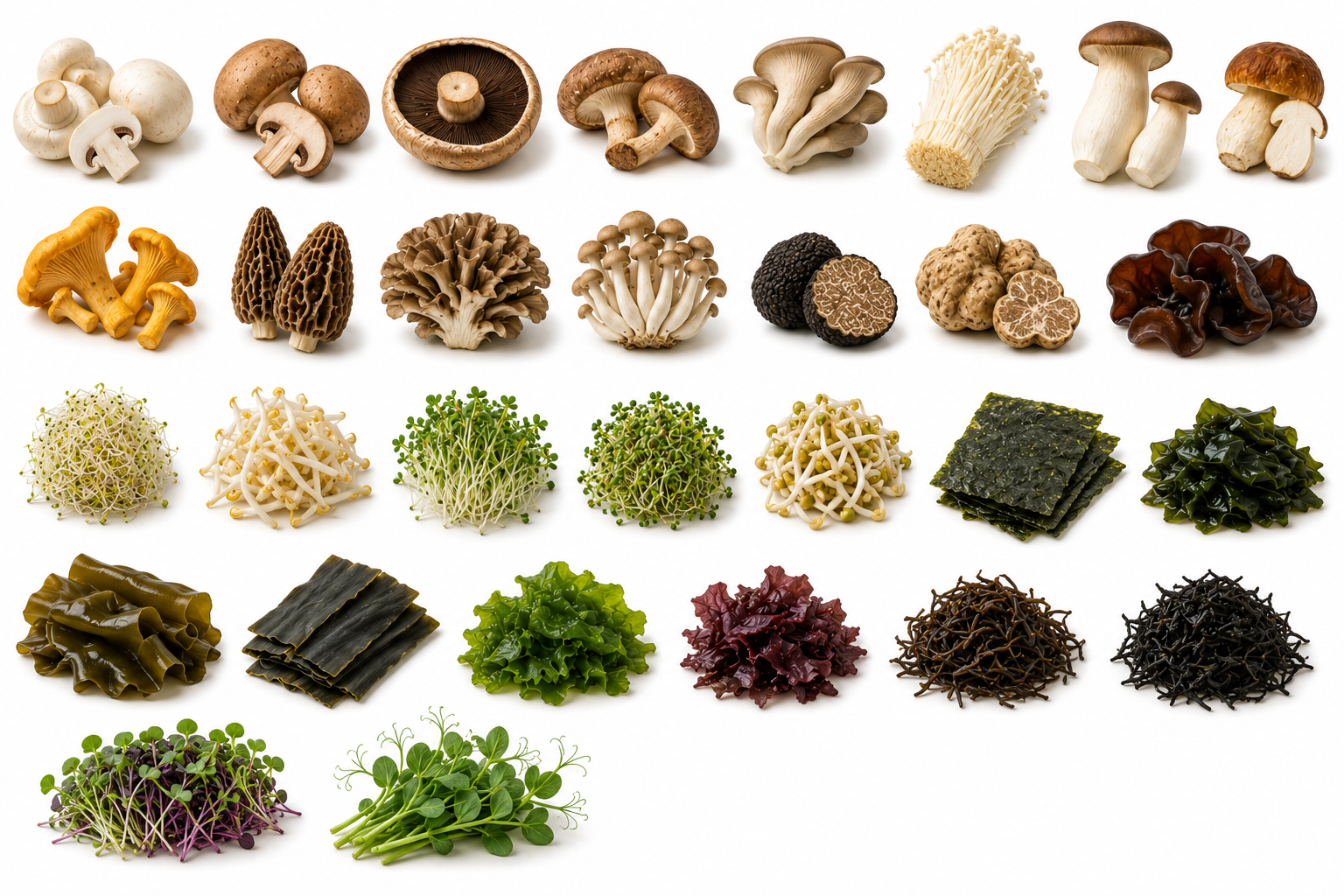 Fungi, Sprouts & Sea Vegetables — Vegetables