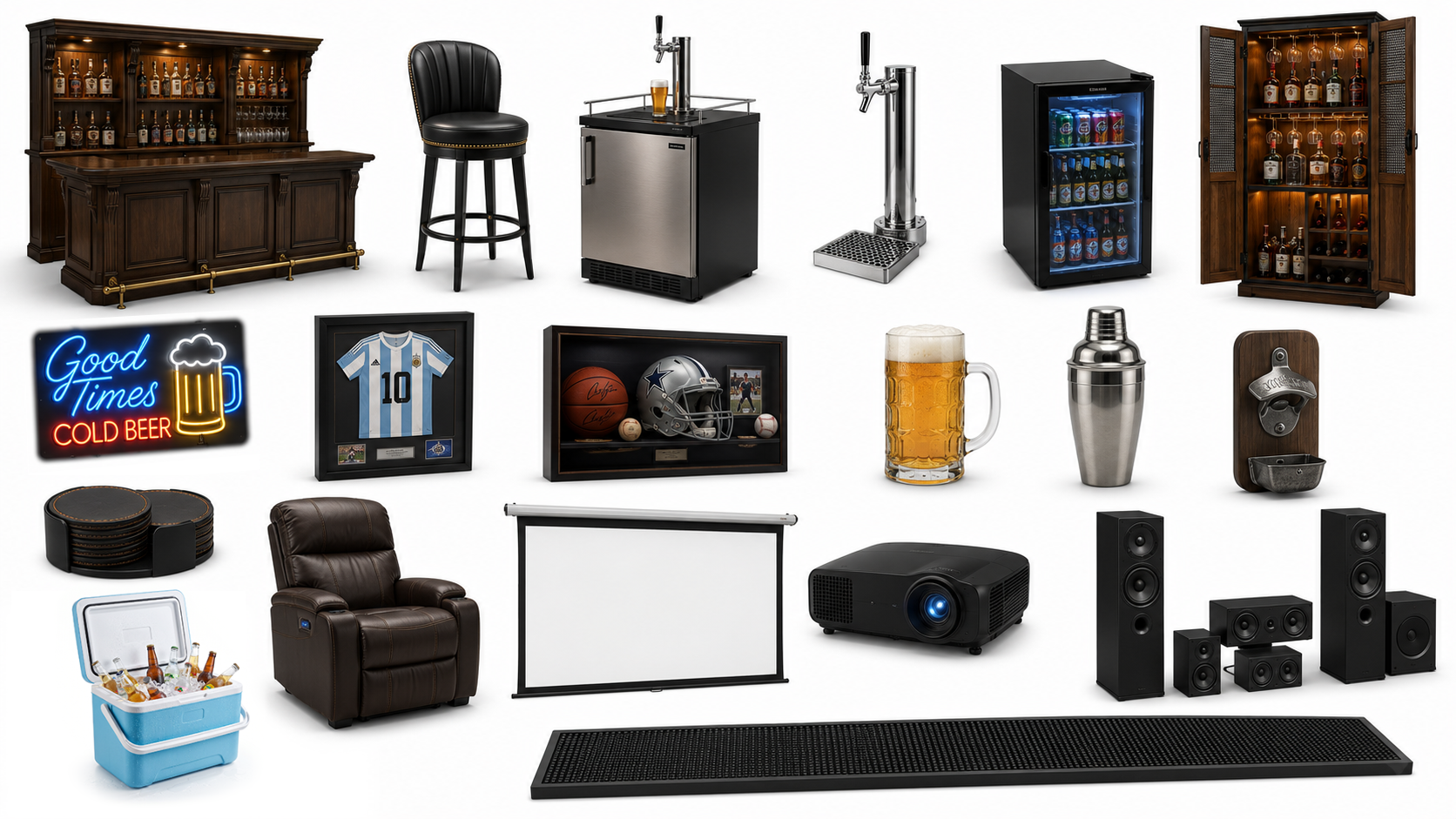 Man Cave Bar, Lounge & Decor — Basement / Man Cave