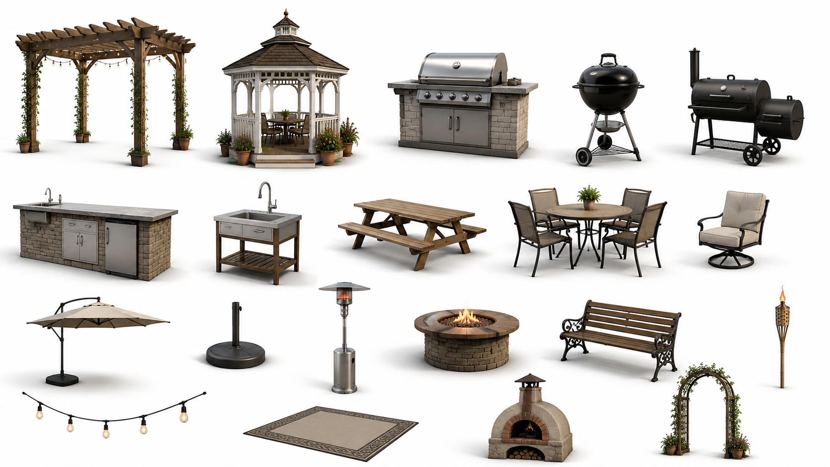 Outdoor Dining, Cooking & Structures — Backyard & Garden