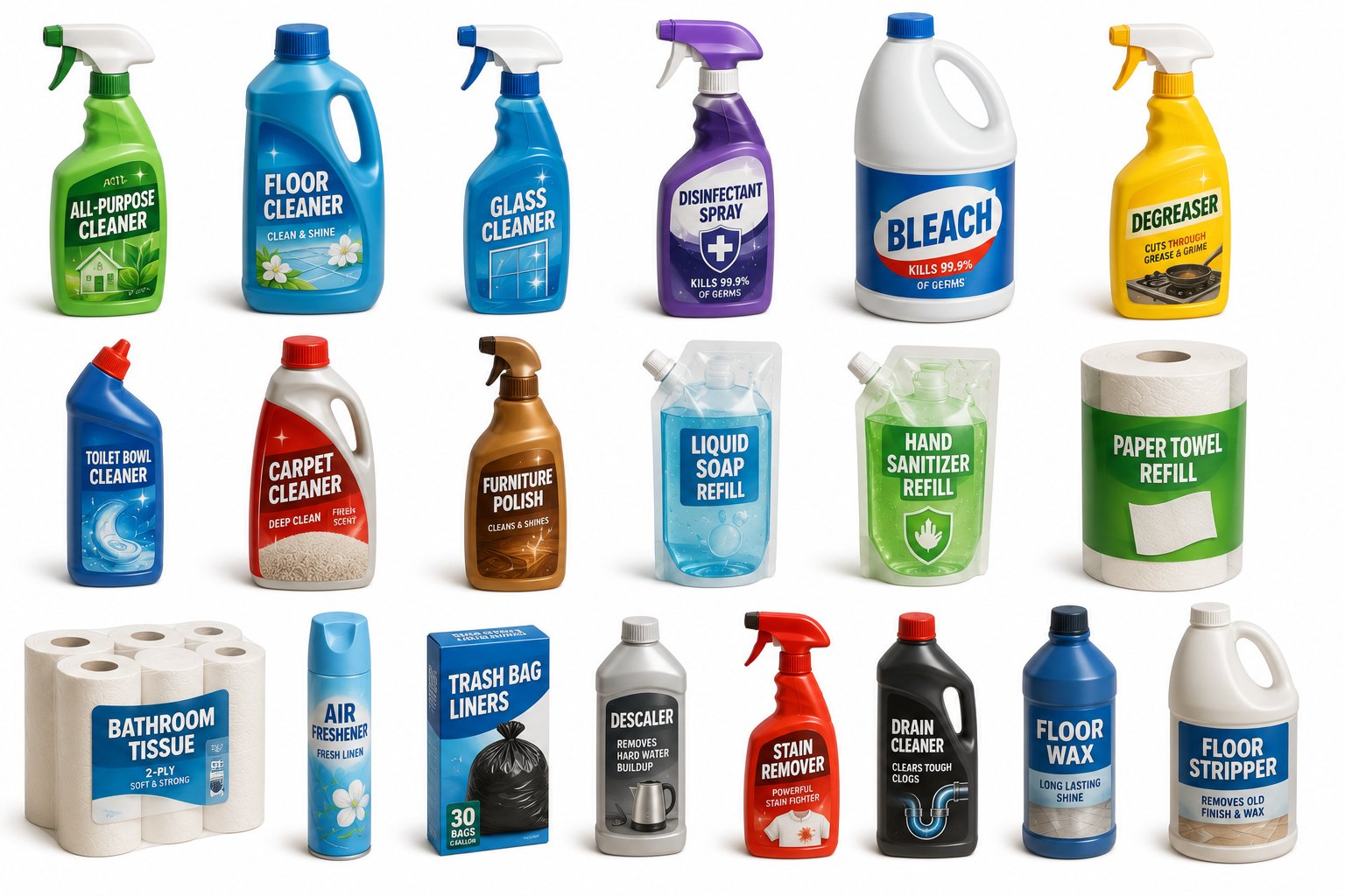 Chemicals, Solutions & Refills — Janitor's Closet