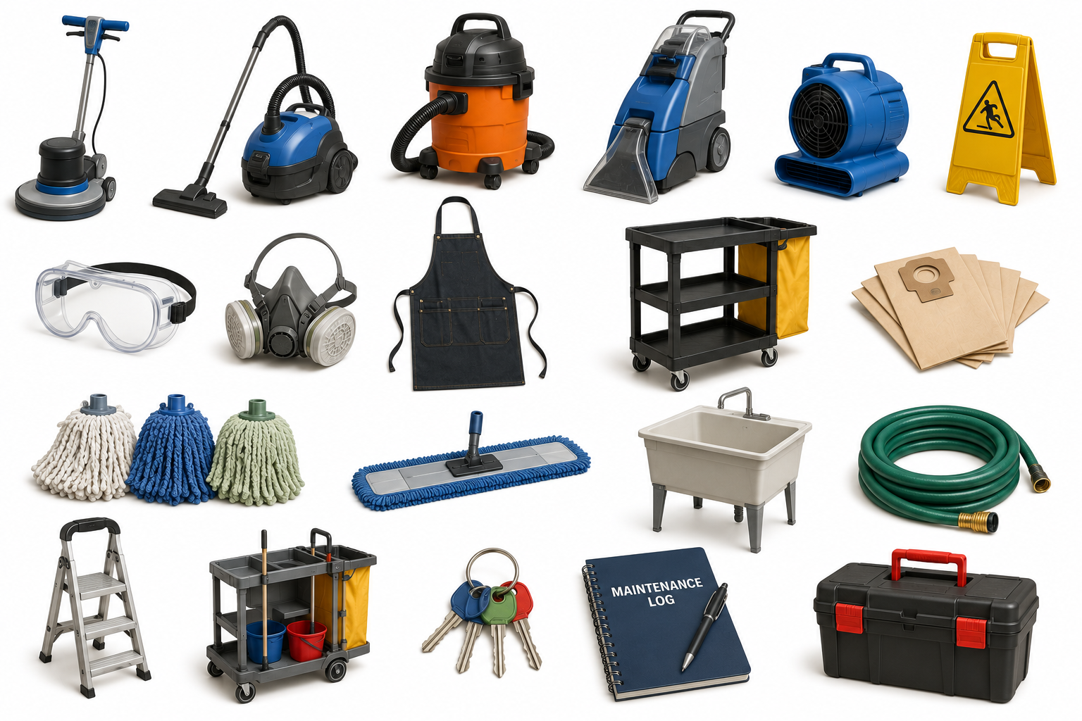 Heavy Equipment, Safety & Maintenance Gear — Janitor's Closet