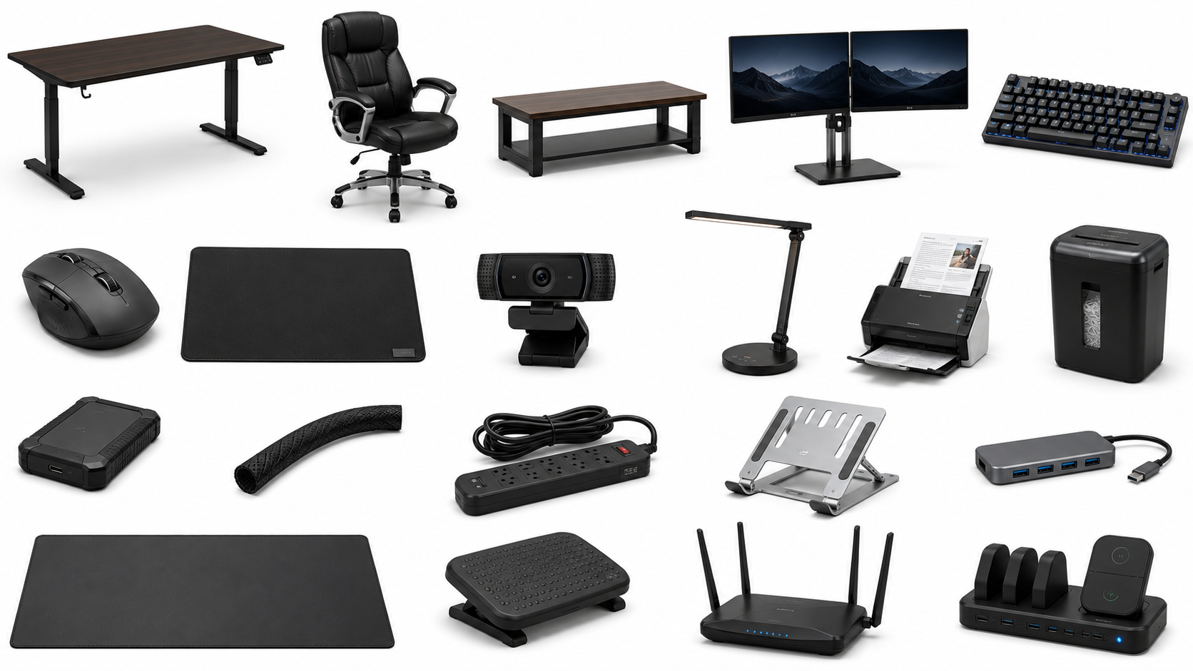Desk Equipment, Electronics & Accessories — Study Room & Home Office