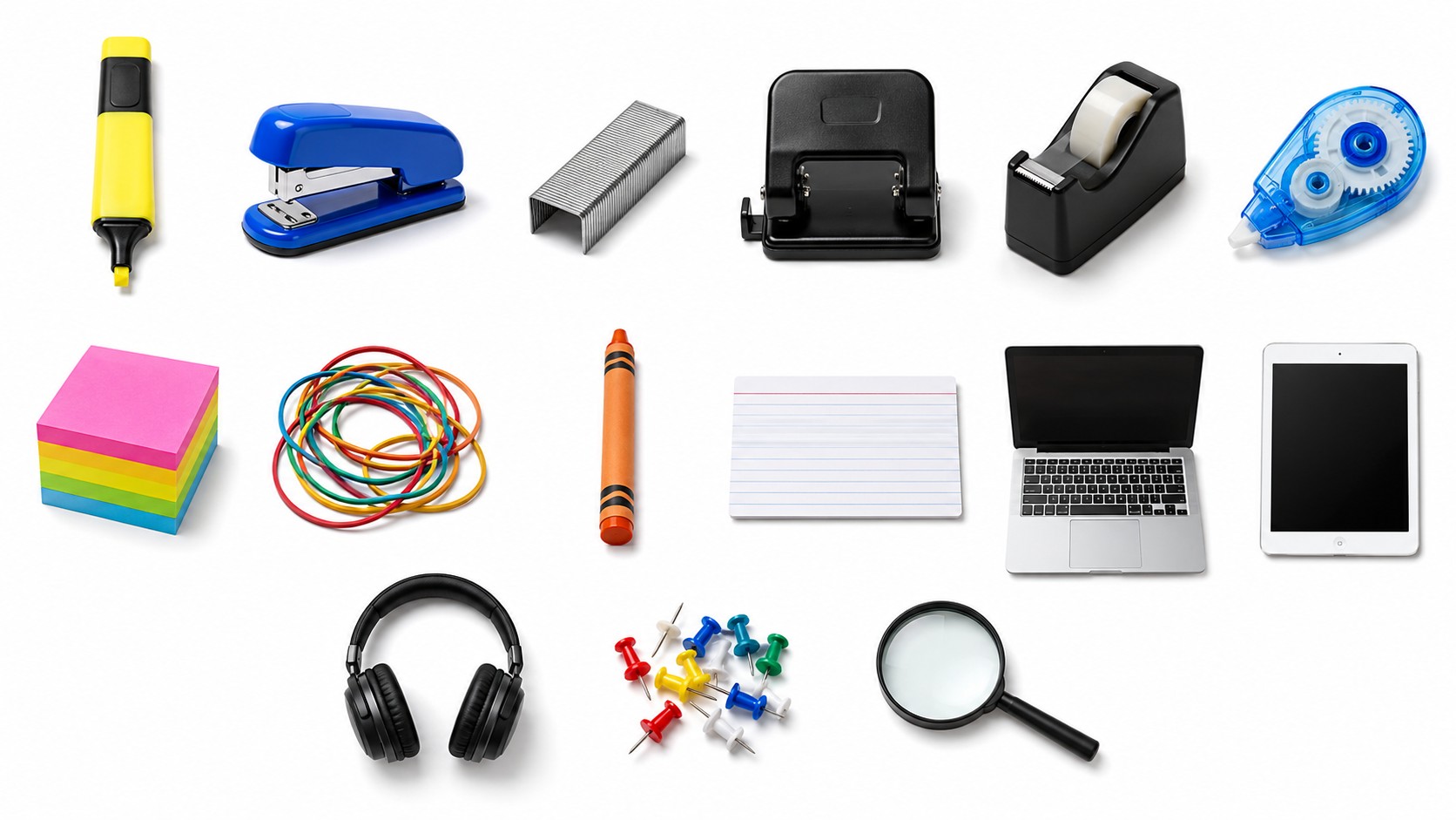 More school and office objects