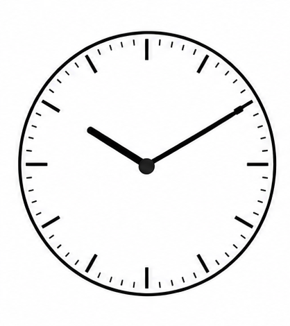 Clock showing a time to identify