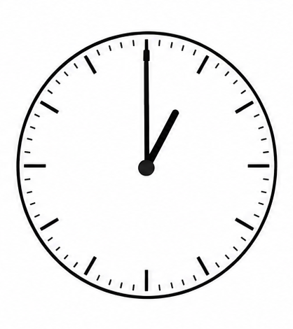Clock showing a time to identify