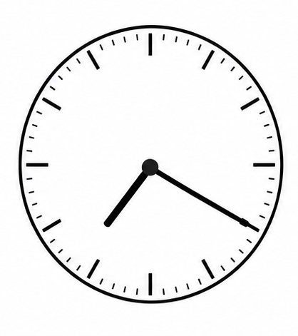 Clock showing a time to identify