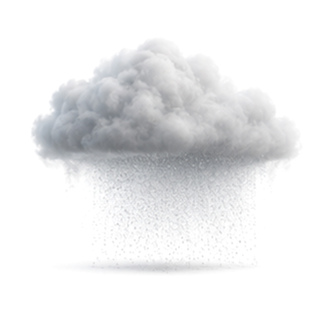 drizzling / misty