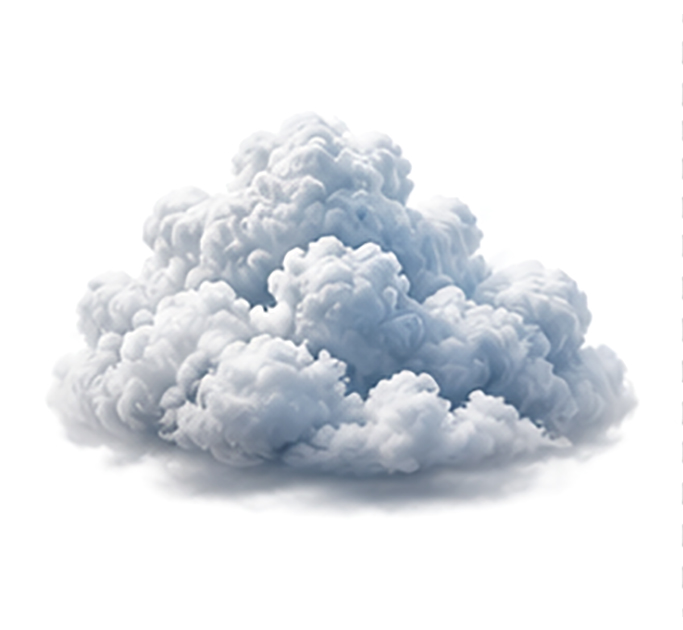 mostly cloudy