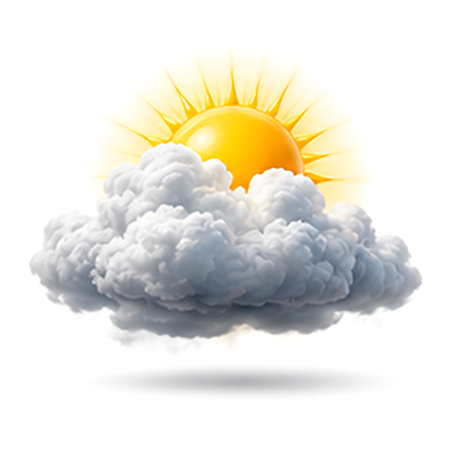 partly cloudy