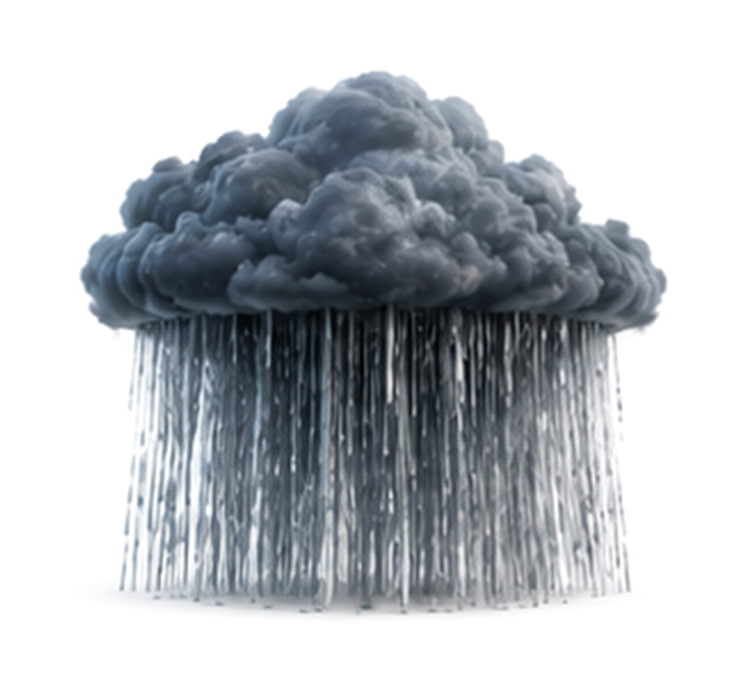 pouring rain